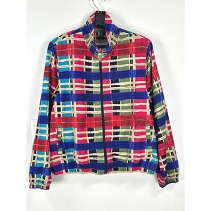 Koret Full Zip High neck Jacket Sporty Abstract Geometric Multicolor Retro Funky